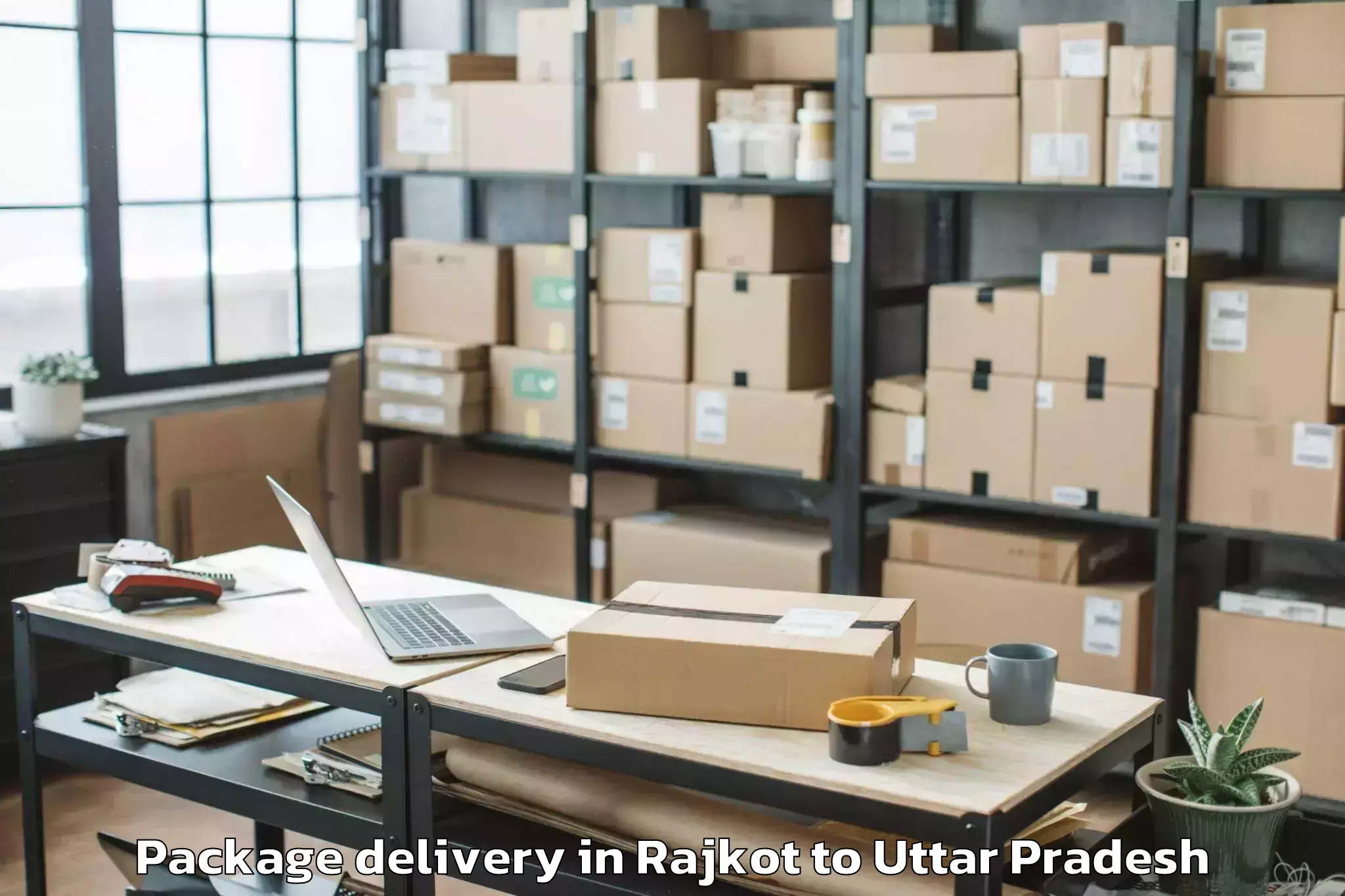 Book Rajkot to Lalganj Raebareli Package Delivery Online